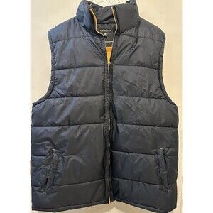 Fourcast Outerwear Puffer Vest XXL Navy Blue Zip Up Quilted Warm